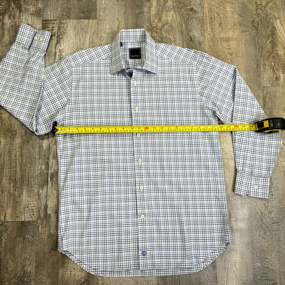 David Donahue 💎 Men’s Long Sleeve Dress Shirt Size 15 1/2  32/33 - Picture 9 of 14